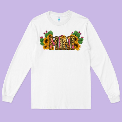 Cactus Leopard Sunflower Mama And Mini Set Long Sleeve Tee Designed By Jasminsmagicworld