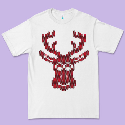 Christmas Deer Ugly Premium Tee Designed By Bettercallsaul