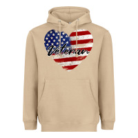 Mushroom veteran heart american flag Heavyweight Hoodie - BarkalooDesign