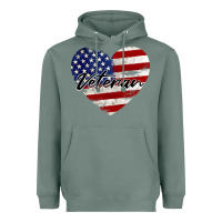 Sage veteran heart american flag Heavyweight Hoodie - BarkalooDesign