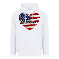 Veteran Heart American Flag Heavyweight Hoodie | Teevron