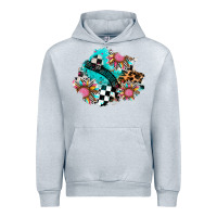 Heather Grey race sunflower patches Urban Hoodie - AdoDesignShop