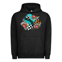 Pigment Black race sunflower patches Urban Hoodie - AdoDesignShop