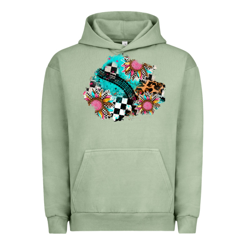 Race Sunflower Patches Urban Hoodie by AdoDesignShop | Teevron