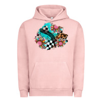 Pigment Salmon race sunflower patches Urban Hoodie - AdoDesignShop
