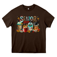 Chocolate Brown senior 2023 coffee cups Heavy Core Tee - Jasminsmagicworld