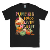 Black Pumpkin spice livin' my best life Classic Tee - NancyCooperArtShop
