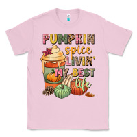 Bubblegum Pink Pumpkin spice livin' my best life Classic Tee - NancyCooperArtShop