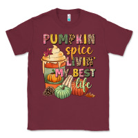 Burgundy Pumpkin spice livin' my best life Classic Tee - NancyCooperArtShop