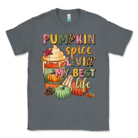 Charcoal Heather Pumpkin spice livin' my best life Classic Tee - NancyCooperArtShop