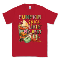 Red Pumpkin spice livin' my best life Classic Tee - NancyCooperArtShop