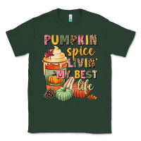 Sports Green Pumpkin spice livin' my best life Classic Tee - NancyCooperArtShop