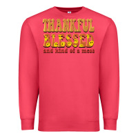 Cardinal thankful blessed and kind of a mess Premium Sweatshirt - BarkalooDesign