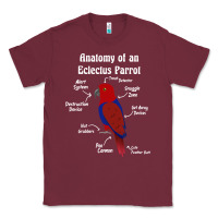 Burgundy Anatomy of a female Eclectus Parrot Classic Tee - trangStudio
