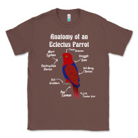 Chestnut Anatomy of a female Eclectus Parrot Classic Tee - trangStudio