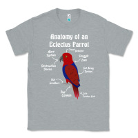 Heather Grey Anatomy of a female Eclectus Parrot Classic Tee - trangStudio