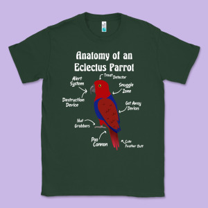 Anatomy Of A Female Eclectus Parrot Classic Tee Designed By Trangstudio