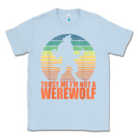 Dusty Blue trust me i'm not a werewolf men boys halloween costume Classic Tee - trangStudio