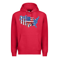Cardinal America map Premium Hoodie - CowhideDigitalArt