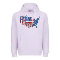 Lilac America map Premium Hoodie - CowhideDigitalArt