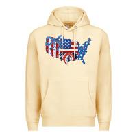 Pina Colada America map Premium Hoodie - CowhideDigitalArt