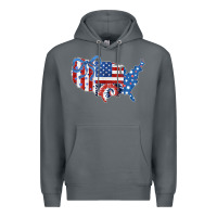 Rock America map Premium Hoodie - CowhideDigitalArt