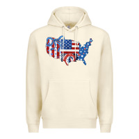 Sandshell America map Premium Hoodie - CowhideDigitalArt