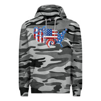 Slate Camo America map Premium Hoodie - CowhideDigitalArt