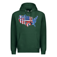 Sports Green America map Premium Hoodie - CowhideDigitalArt