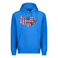 True Royal America map Premium Hoodie - CowhideDigitalArt