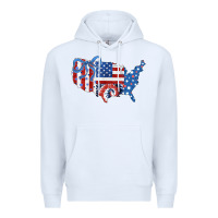 White America map Premium Hoodie - CowhideDigitalArt