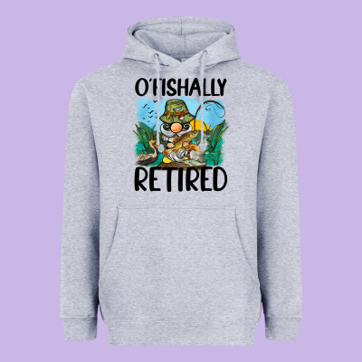 O' Fishally Retired Heavyweight Hoodie Designed By Barkaloodesign