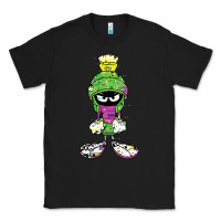 Black Marvin The Martian Glitch Classic Tee - trangStudio