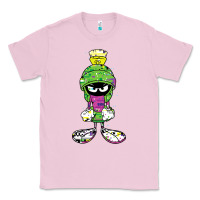 Bubblegum Pink Marvin The Martian Glitch Classic Tee - trangStudio