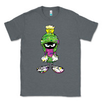 Charcoal Heather Marvin The Martian Glitch Classic Tee - trangStudio