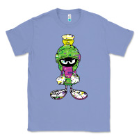 Colony Blue Marvin The Martian Glitch Classic Tee - trangStudio