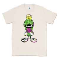 Natural Marvin The Martian Glitch Classic Tee - trangStudio