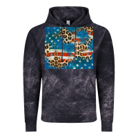Cloud Black leopard glitter american flag Vintage Hoodie - CowGirlArtShop