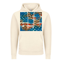 Vintage Artic leopard glitter american flag Vintage Hoodie - CowGirlArtShop