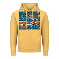 Vintage Mustard leopard glitter american flag Vintage Hoodie - CowGirlArtShop