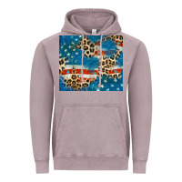 Vintage Zinc leopard glitter american flag Vintage Hoodie - CowGirlArtShop
