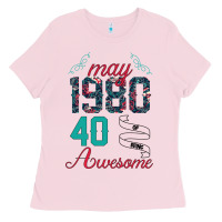 Bubblegum Pink Made In May 1980 40 Years Of Being Awesome Ladies Tee - Bettercallsaul