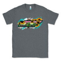 Charcoal Heather Tennessee Map Sunflower Cactus Serape Classic Tee - RanaPortraitStore