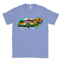 Colony Blue Tennessee Map Sunflower Cactus Serape Classic Tee - RanaPortraitStore