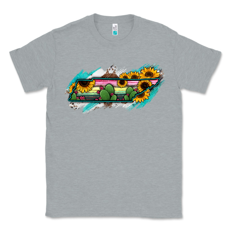 Tennessee Map Sunflower Cactus Serape Classic Tee by RanaPortraitStore | Teevron