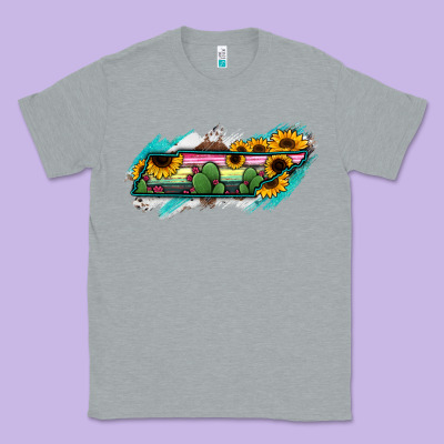 Tennessee Map Sunflower Cactus Serape Classic Tee Designed By Ranaportraitstore