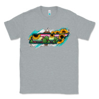 Heather Grey Tennessee Map Sunflower Cactus Serape Classic Tee - RanaPortraitStore