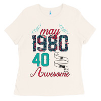 Bone Made In May 1980 40 Years Of Being Awesome Ladies Tee - Bettercallsaul