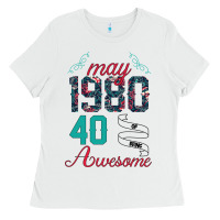 Made In May 1980 40 Years Of Being Awesome Ladies Tee | Teevron