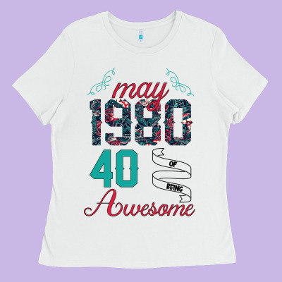 Made In May 1980 40 Years Of Being Awesome Ladies Tee Designed By Bettercallsaul